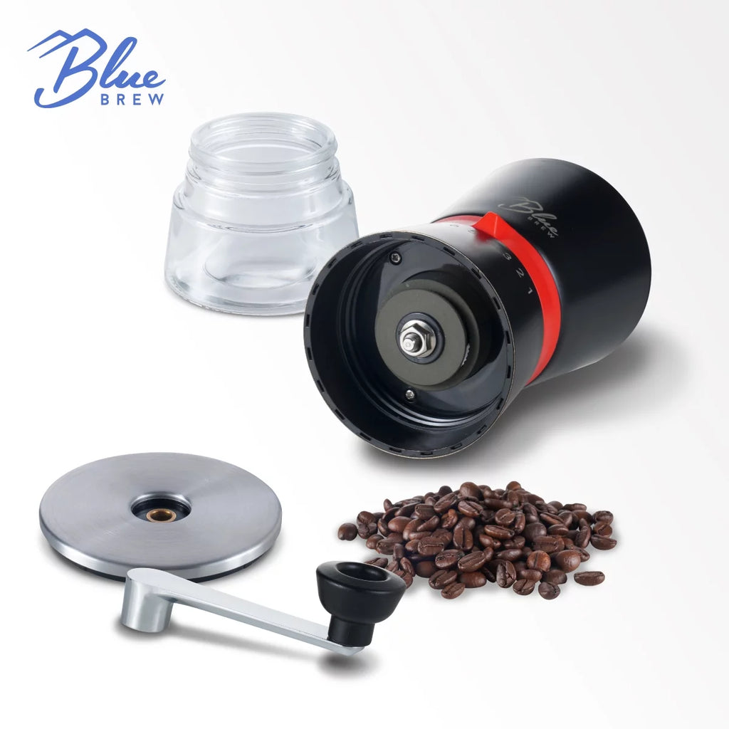Manual Coffee Grinder with Conical Ceramic Burrs and 2 Airtight Glass Jars U3276