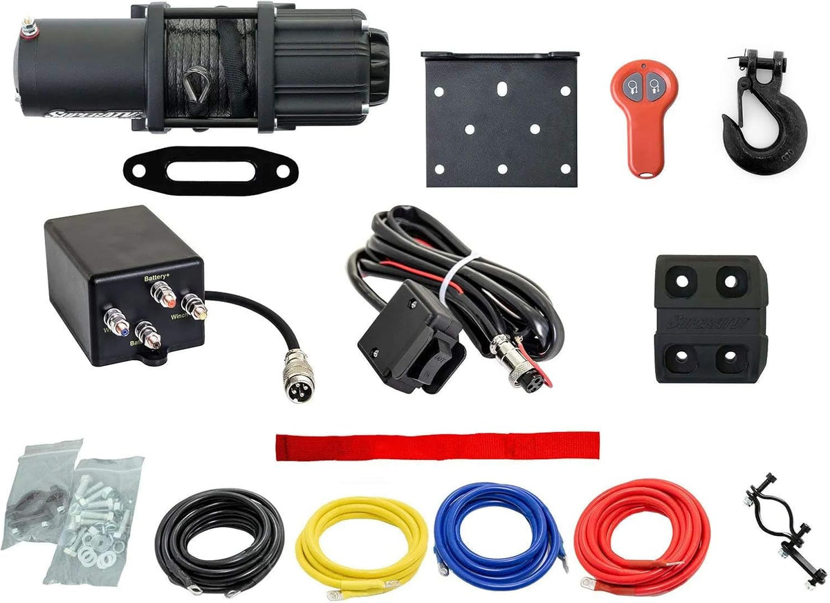 Black Ops 3500 LB Winch with Winch Mounting Plate Complete Kit Z849844