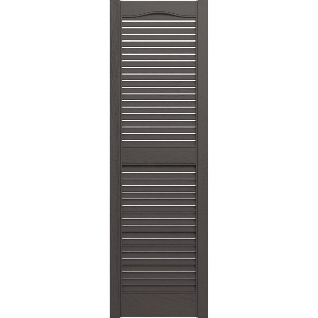 12 in. W x 64 in. H Cathedral Top Open Louver Shutters P85092