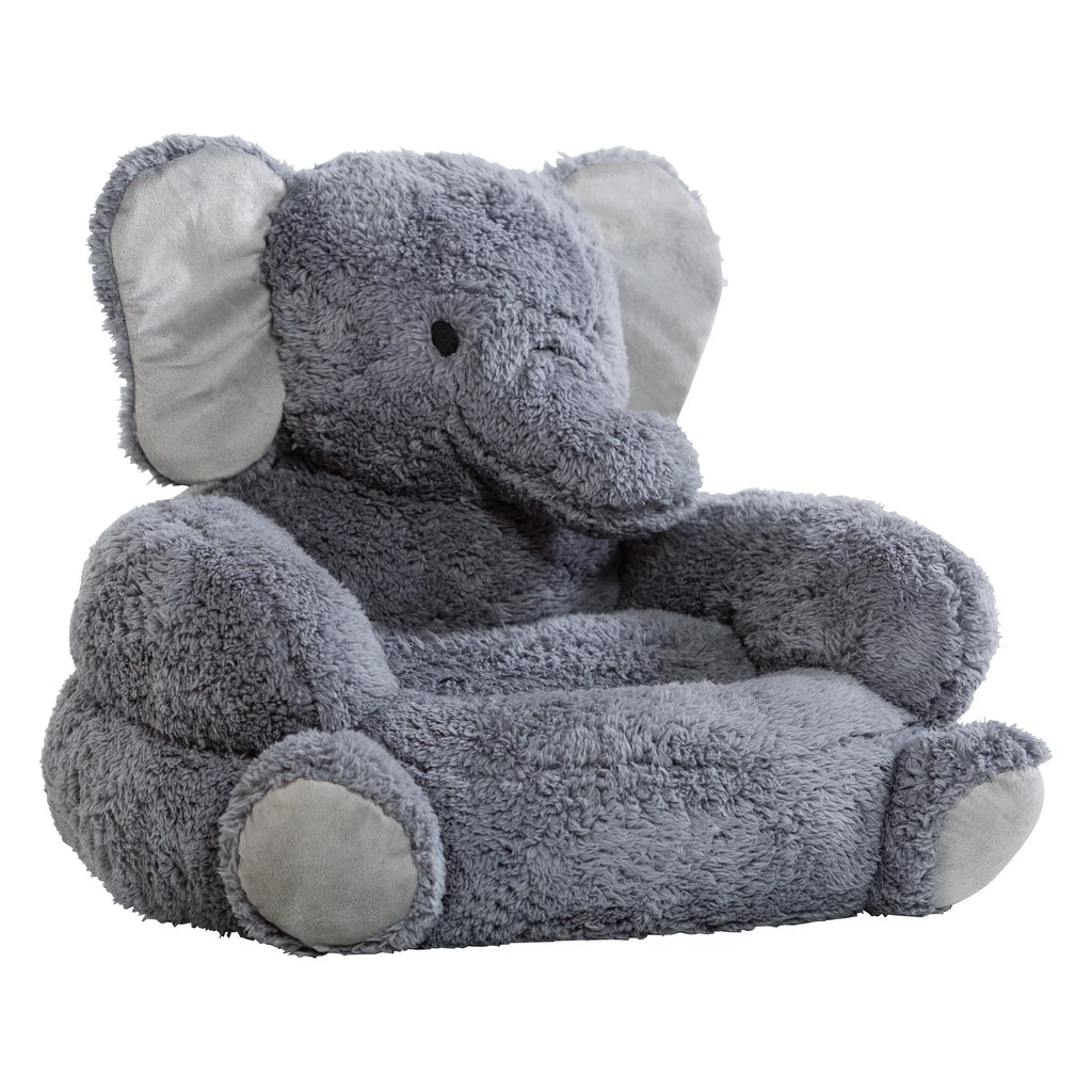 Plush Gray Elephant Toddler Chair D588