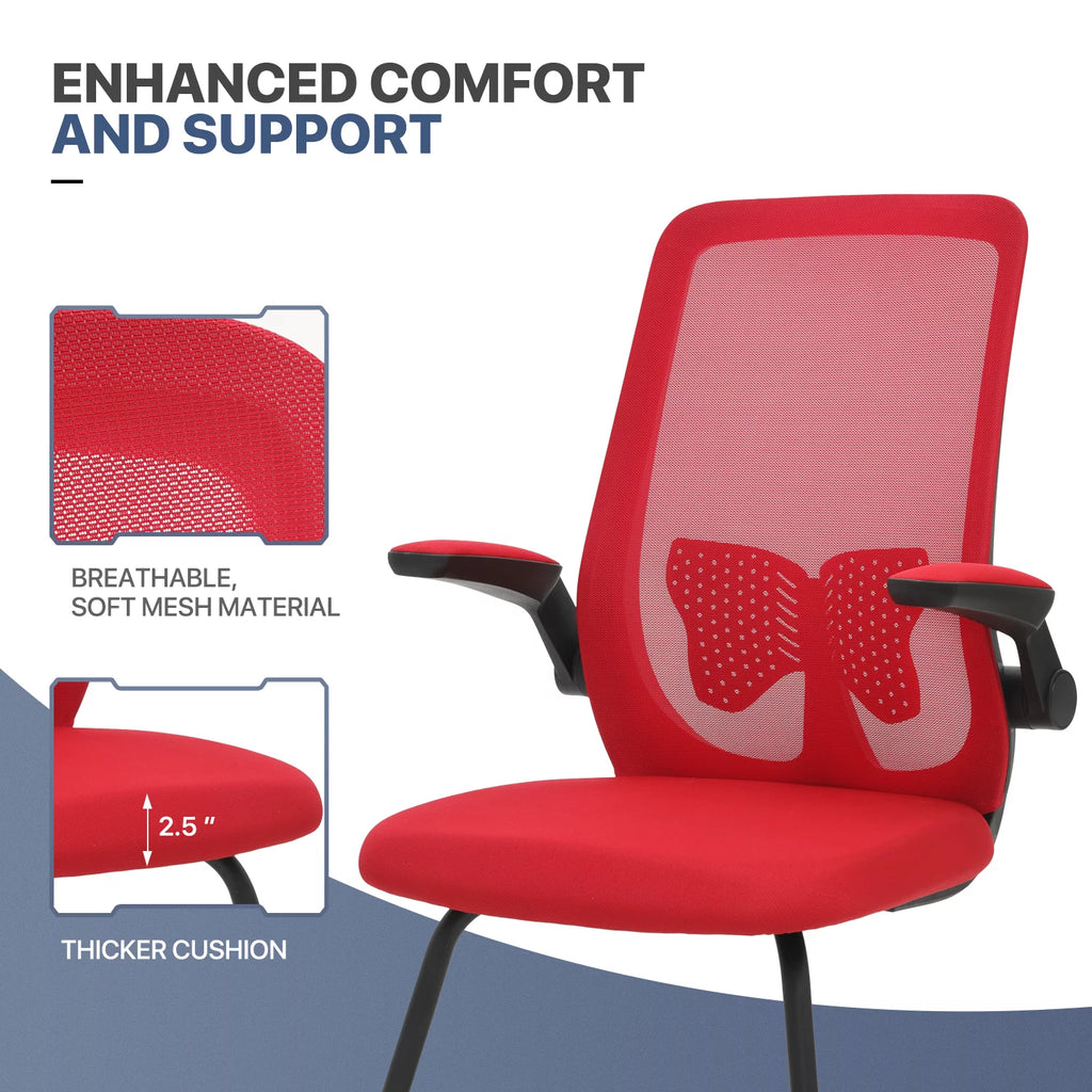 Red Mesh Office Chair with Lumbar Support G536434