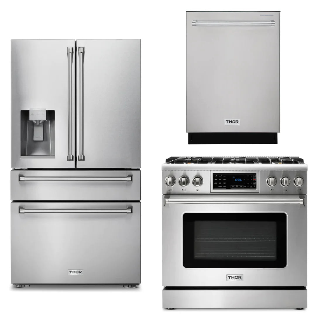 36 Propane Gas Range Refrigerator Dishwasher N107197