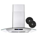 30 in. Stainless Steel Ductless Wall Mount Range Hood with Carbon Filter Kit K8440