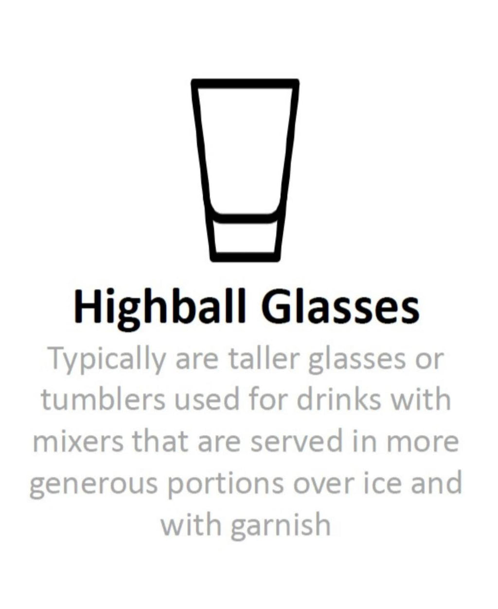 Set of 4 Script Letter Highball Glasses P50316
