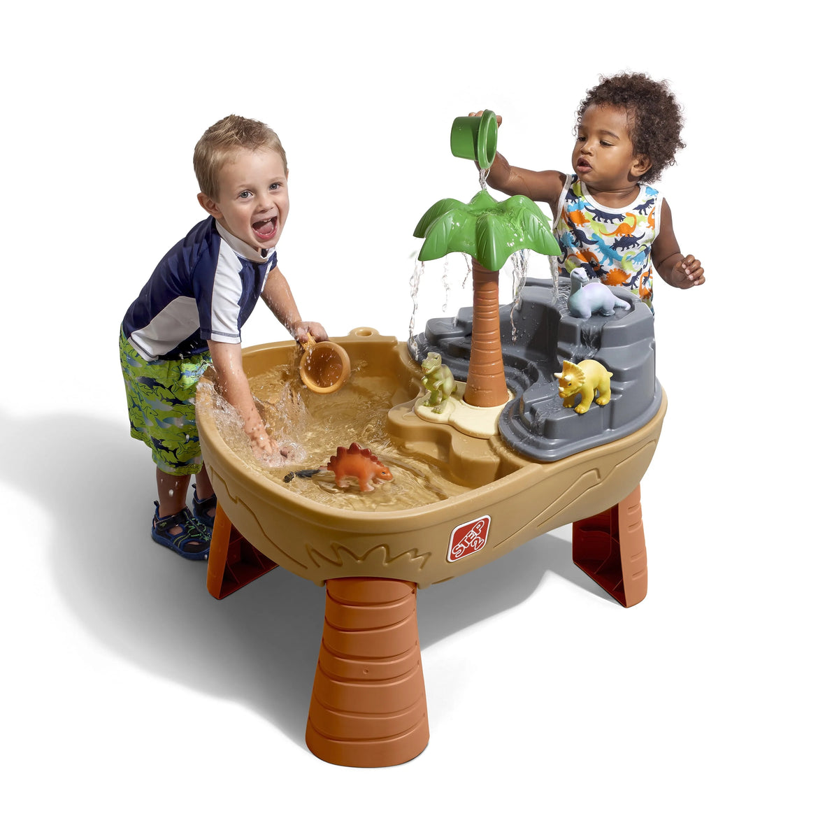 Plastic Sandbox and Water Table with 7-piece Dinosaur Playset U365241
