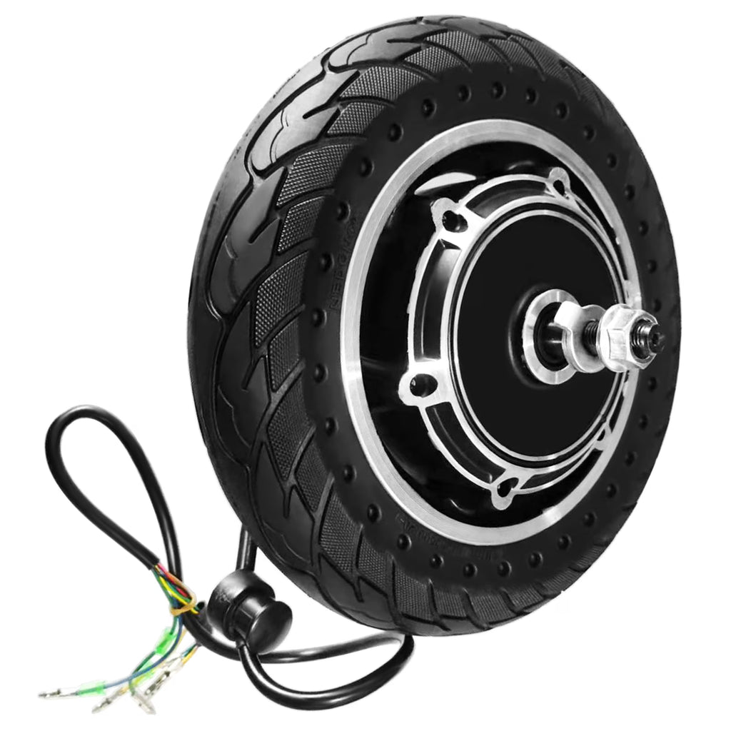 10'' Electric Scooter Front Tire with Hub Motor 48V 500W Brushless Wheel Replacement B12577