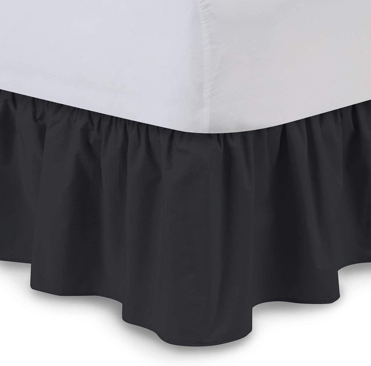 100% Cotton 800 Thread Count Ruffled Bed Skirt (Cal King, Royal Blue) 12 Inch Drop X405
