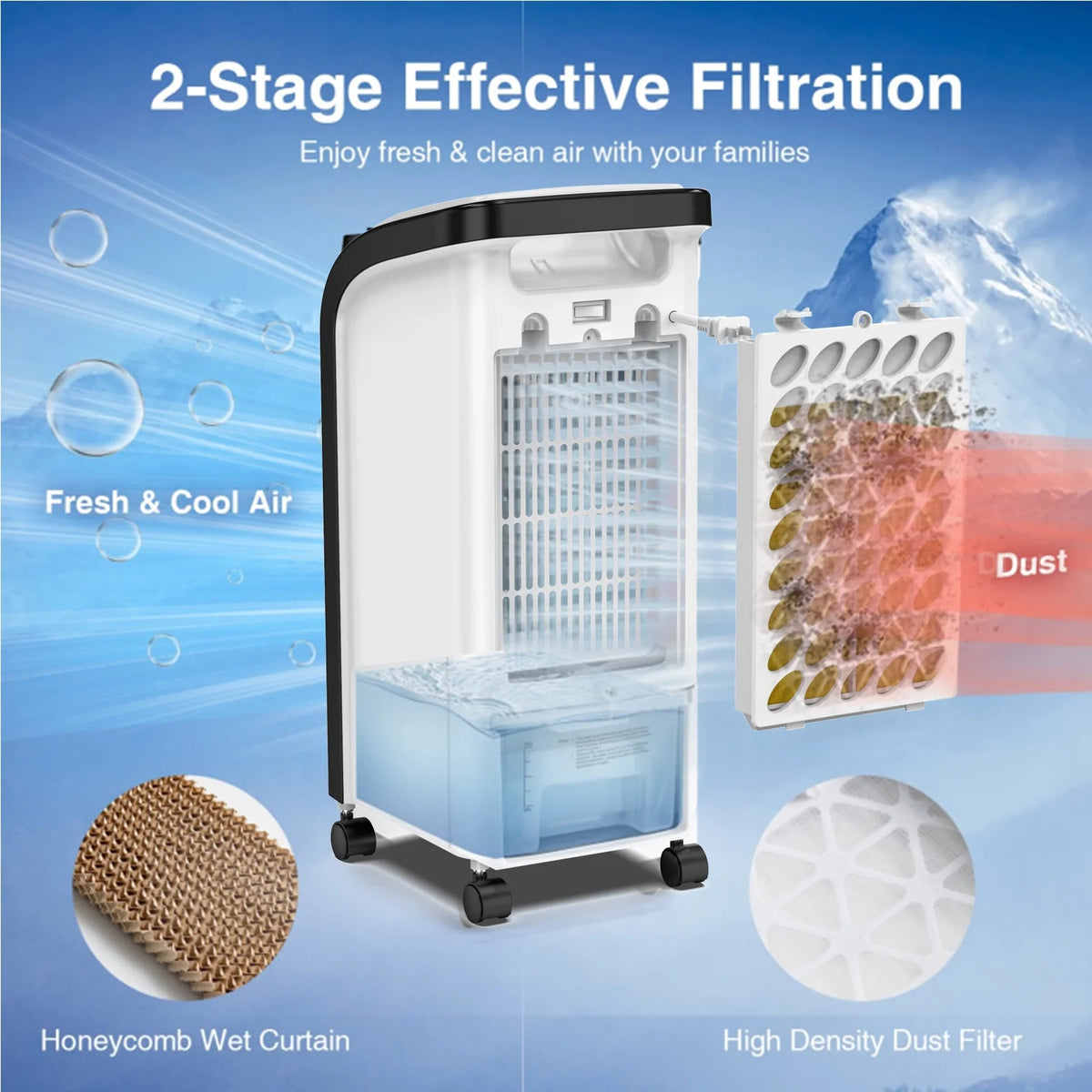 Portable Evaporative Air Cooler with Remote Control A97206