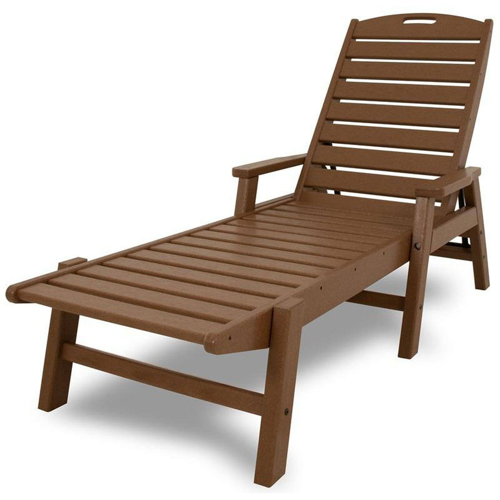 Teak Nautical Chaise with Arms B909