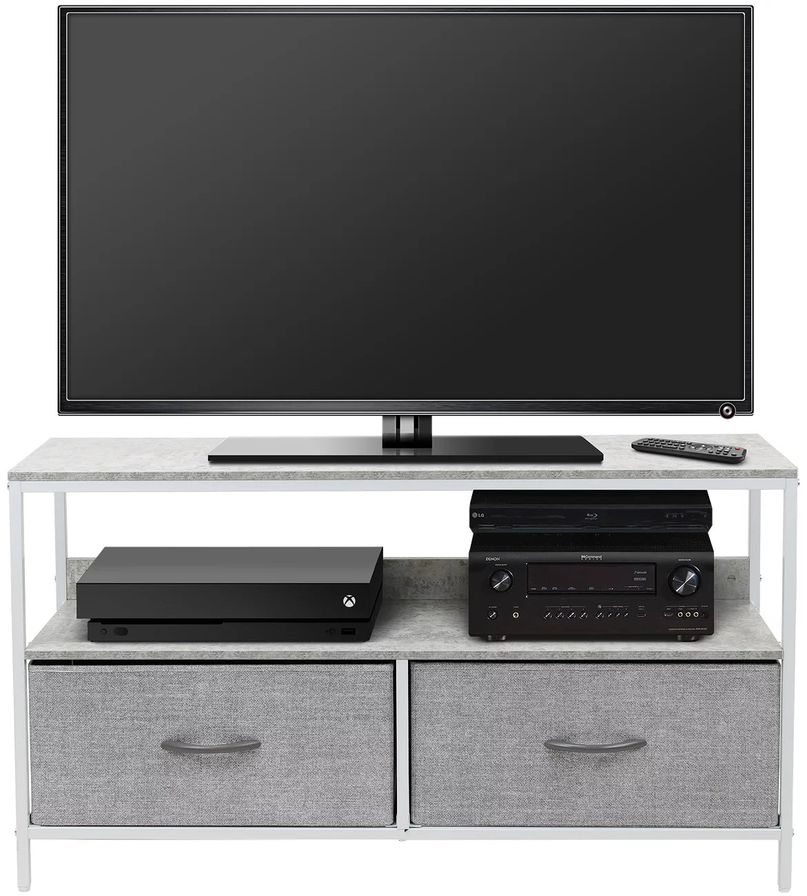 Gray Fabric Bin Dresser TV Stand H932709