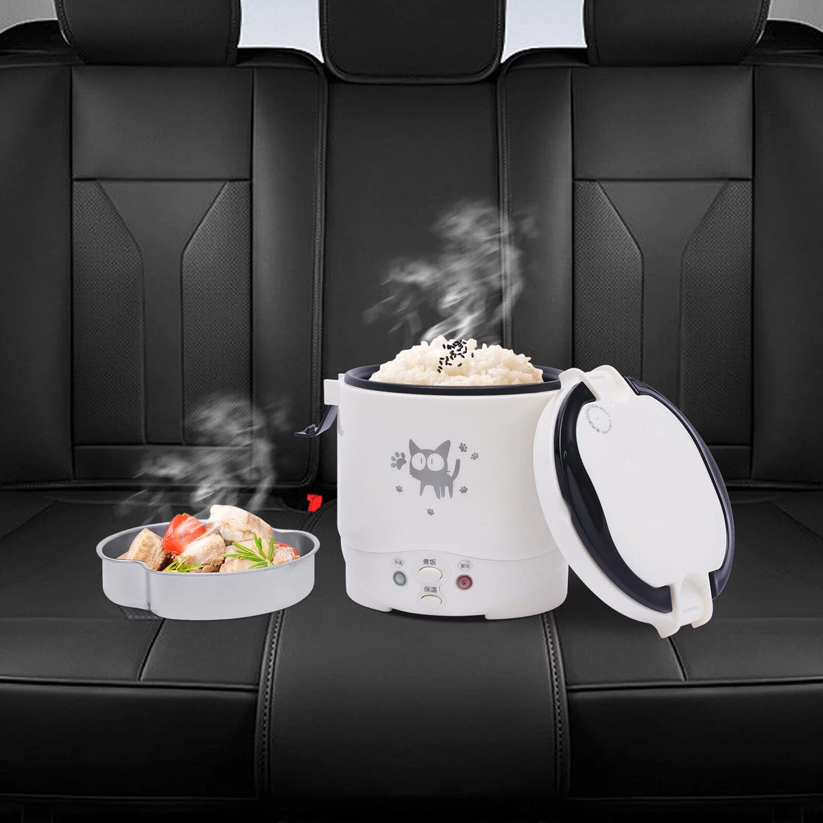 White 12V Mini Rice Cooker G85798