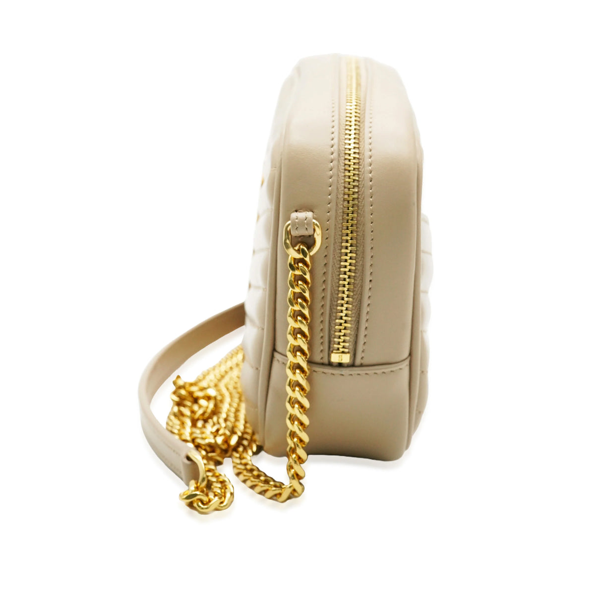 Beige Chevron Calfskin Mini Camera Bag S2824