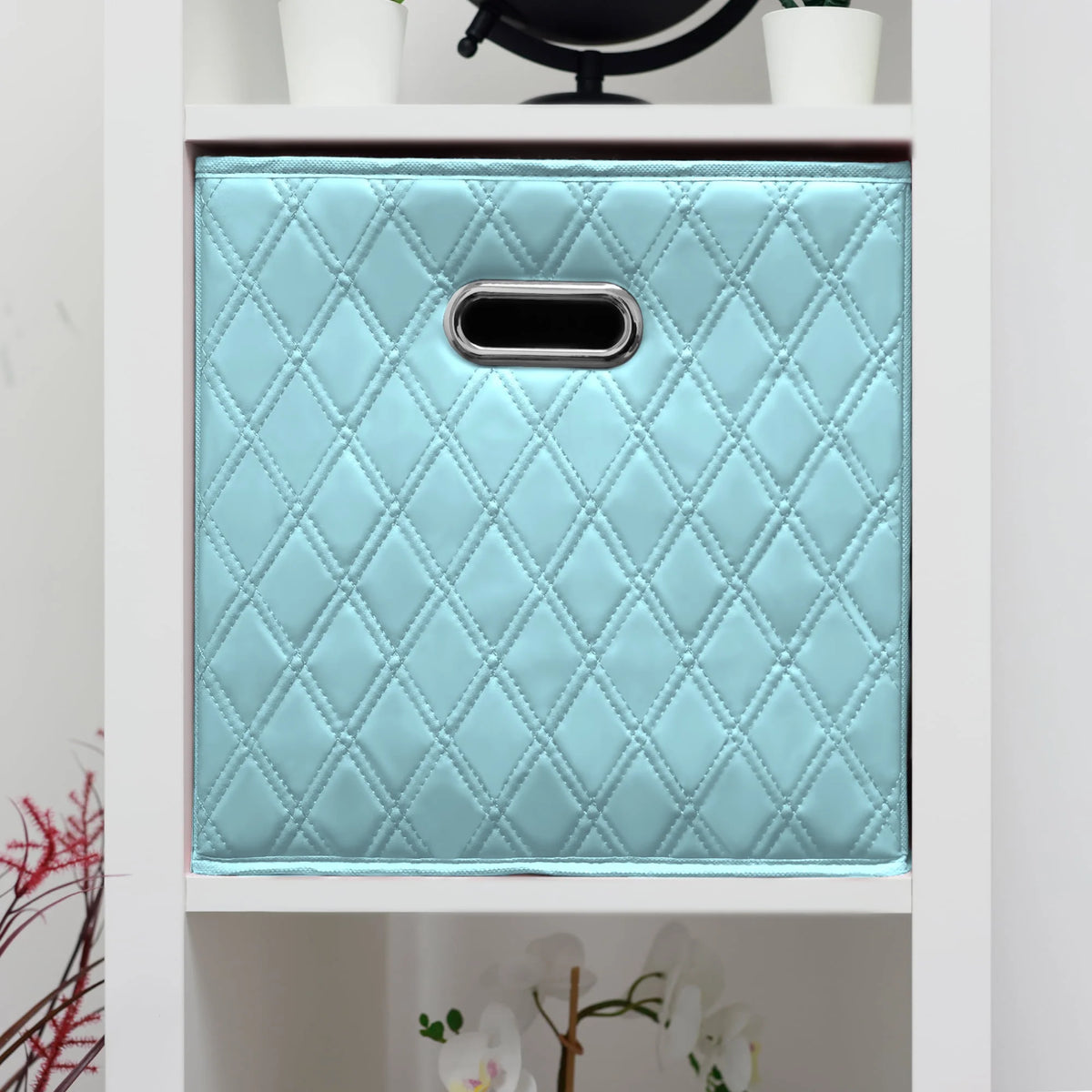 Blue Storage Cube Bins with Air Freshener T252