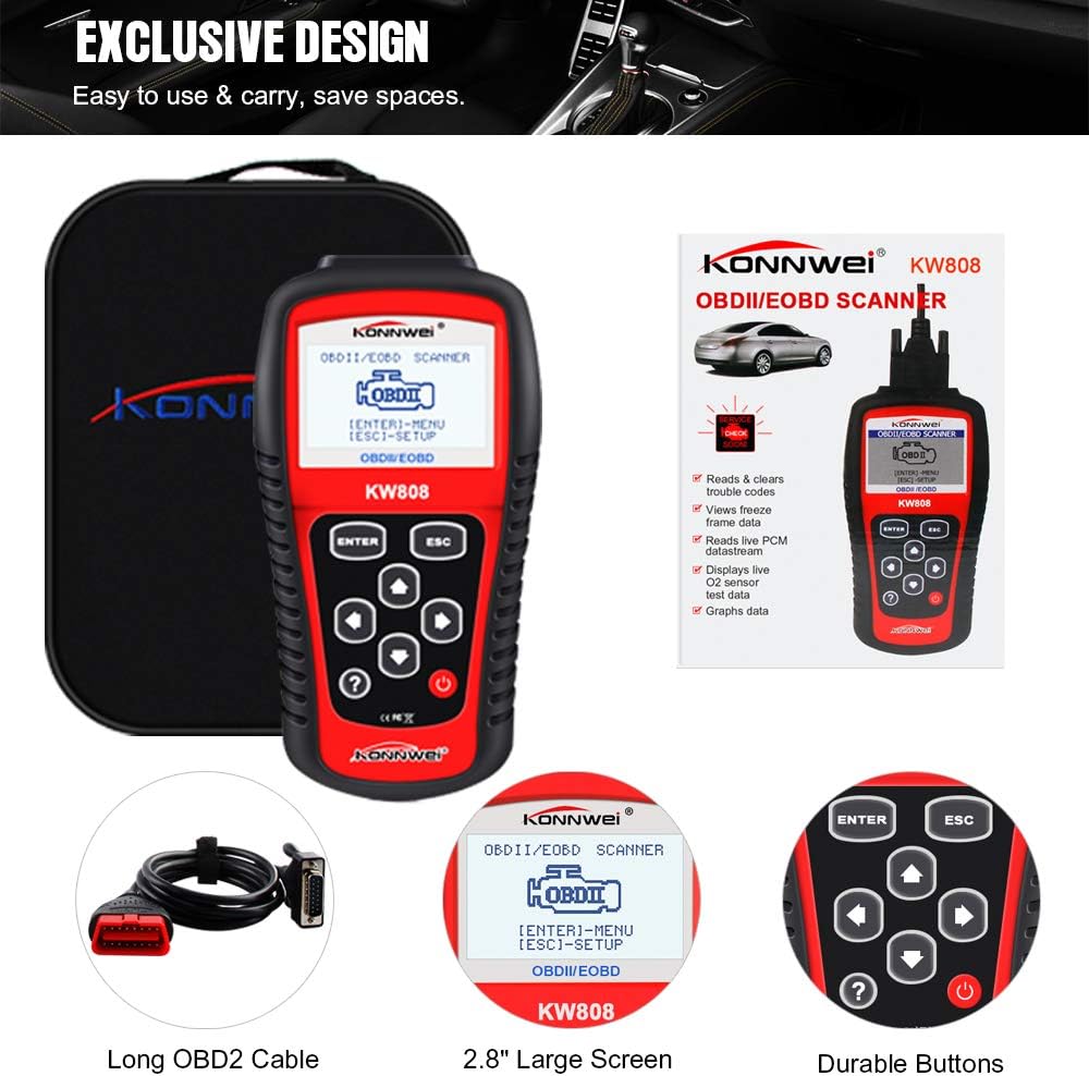 OBDII Code Reader with 2.8" Screen, Pack of 2 Q607