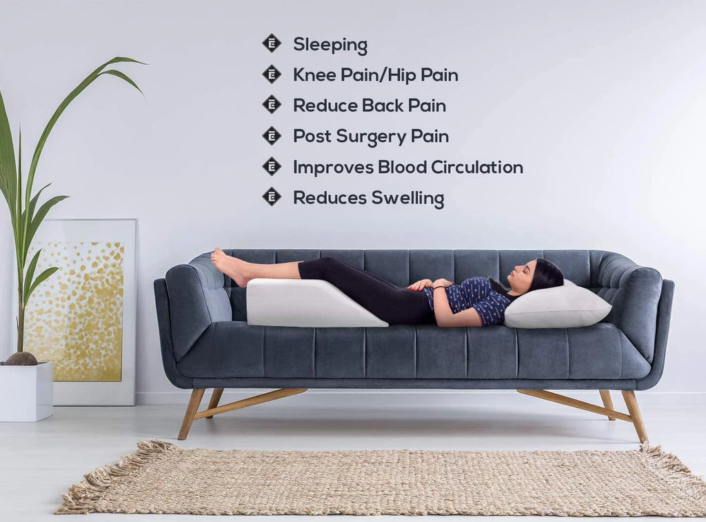 Memory Foam Leg Elevation Pillow with Washable Cover A5787