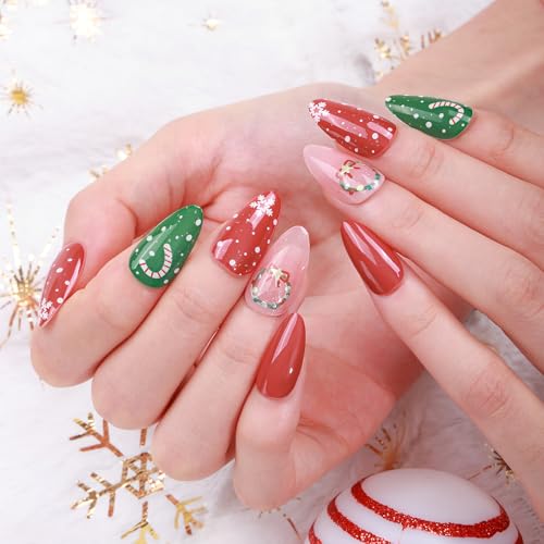 7 Holiday Nail Art Stickers, Mixed Season Nail Decals Set A85904