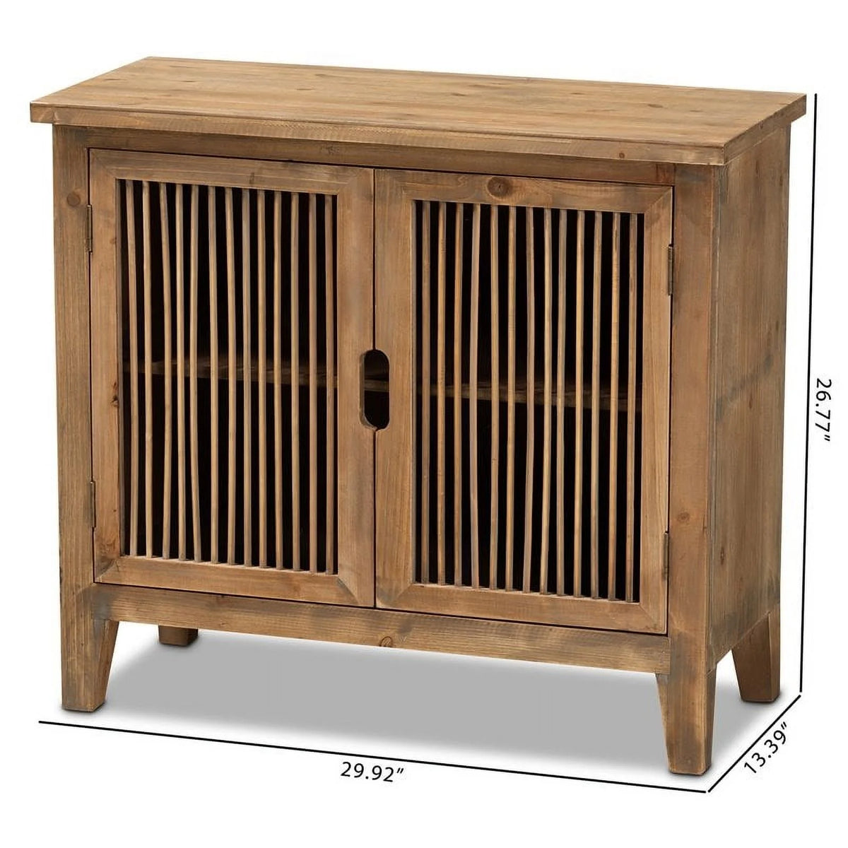 Medium Oak 2-Door Wood Storage Cabinet Z56440