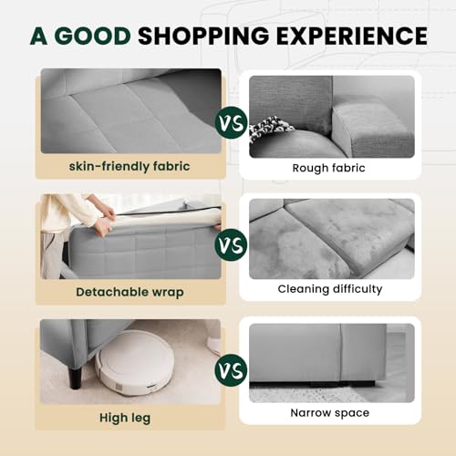 Beige Recliner Loveseat Sofa with Washable Cover F782986