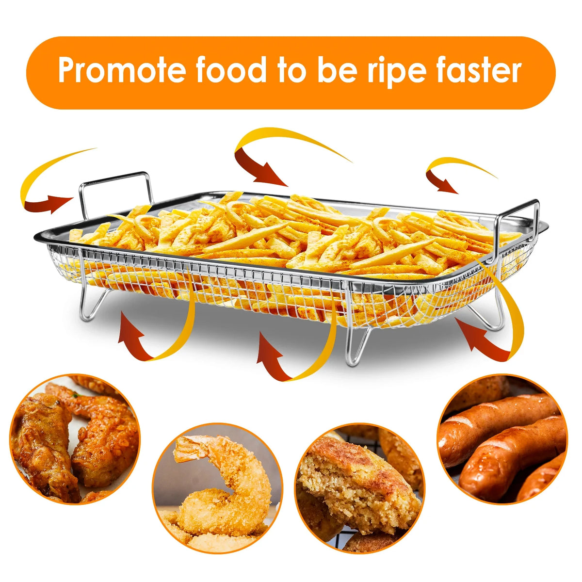 Air Fryer Basket Set with Cooling Racks B3745
