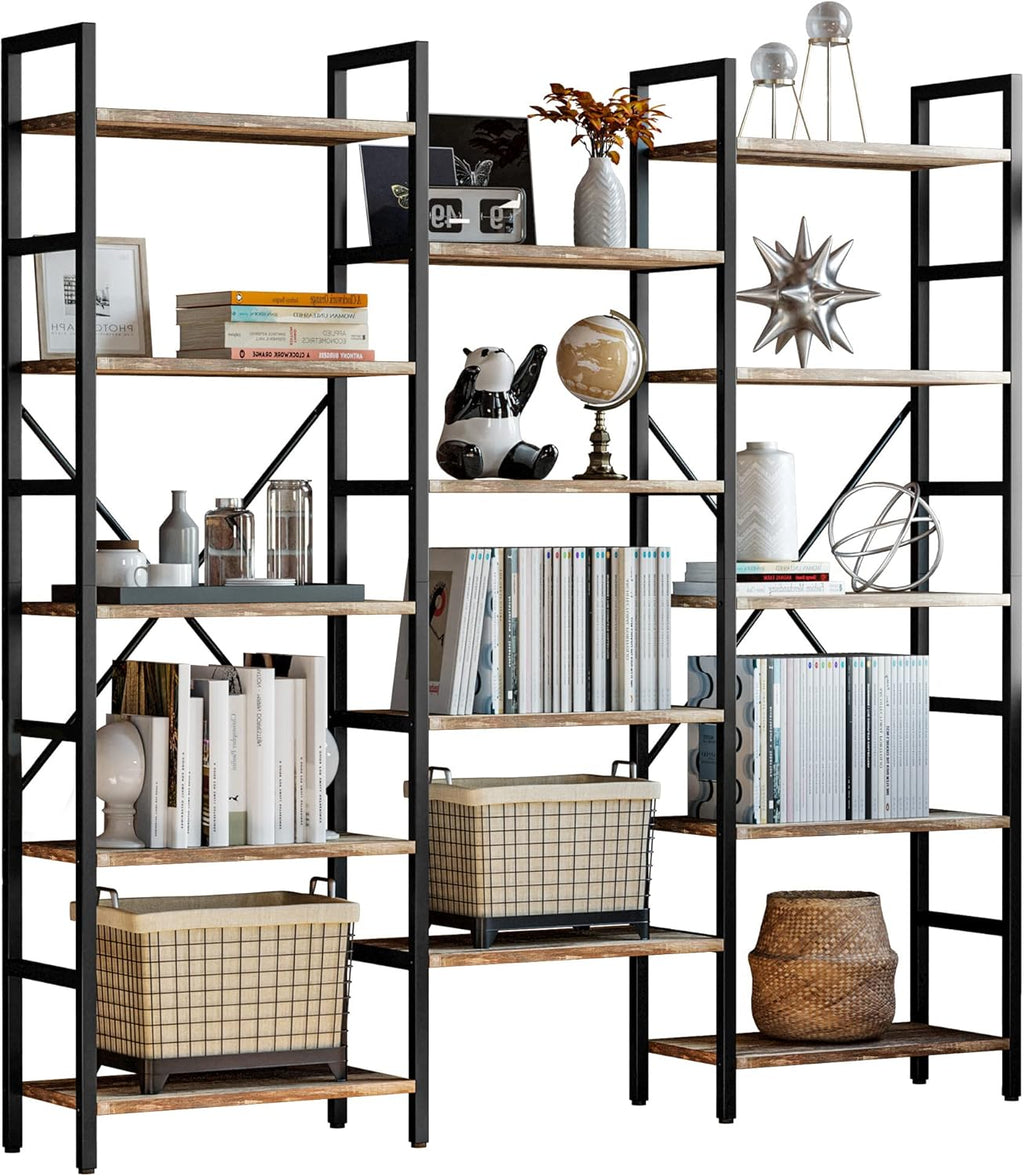 6 Tiers Industrial Bookshelf with Metal Frame T209