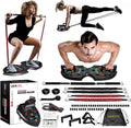 Push Up Board with 15 Gym Accessories, Foldable Pushup Bar with Resistance Band, Jump Rope Pack of 2 W98256
