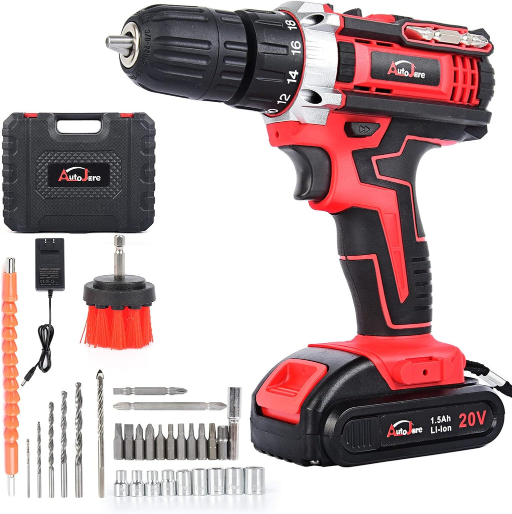 20V max Cordless Drill Kit with 24pcs Accessories Carry Case G90679