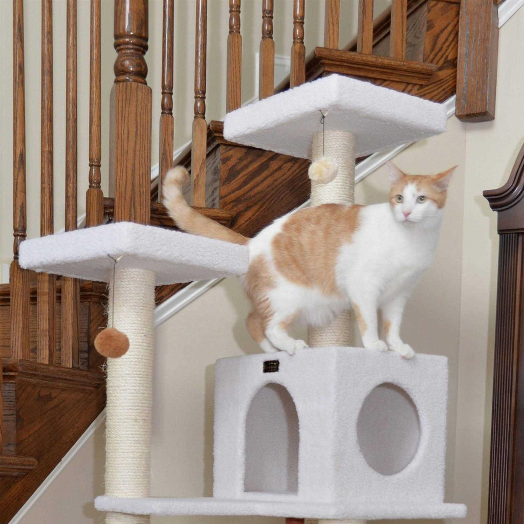 Ivory Wood Cat Tree W81386