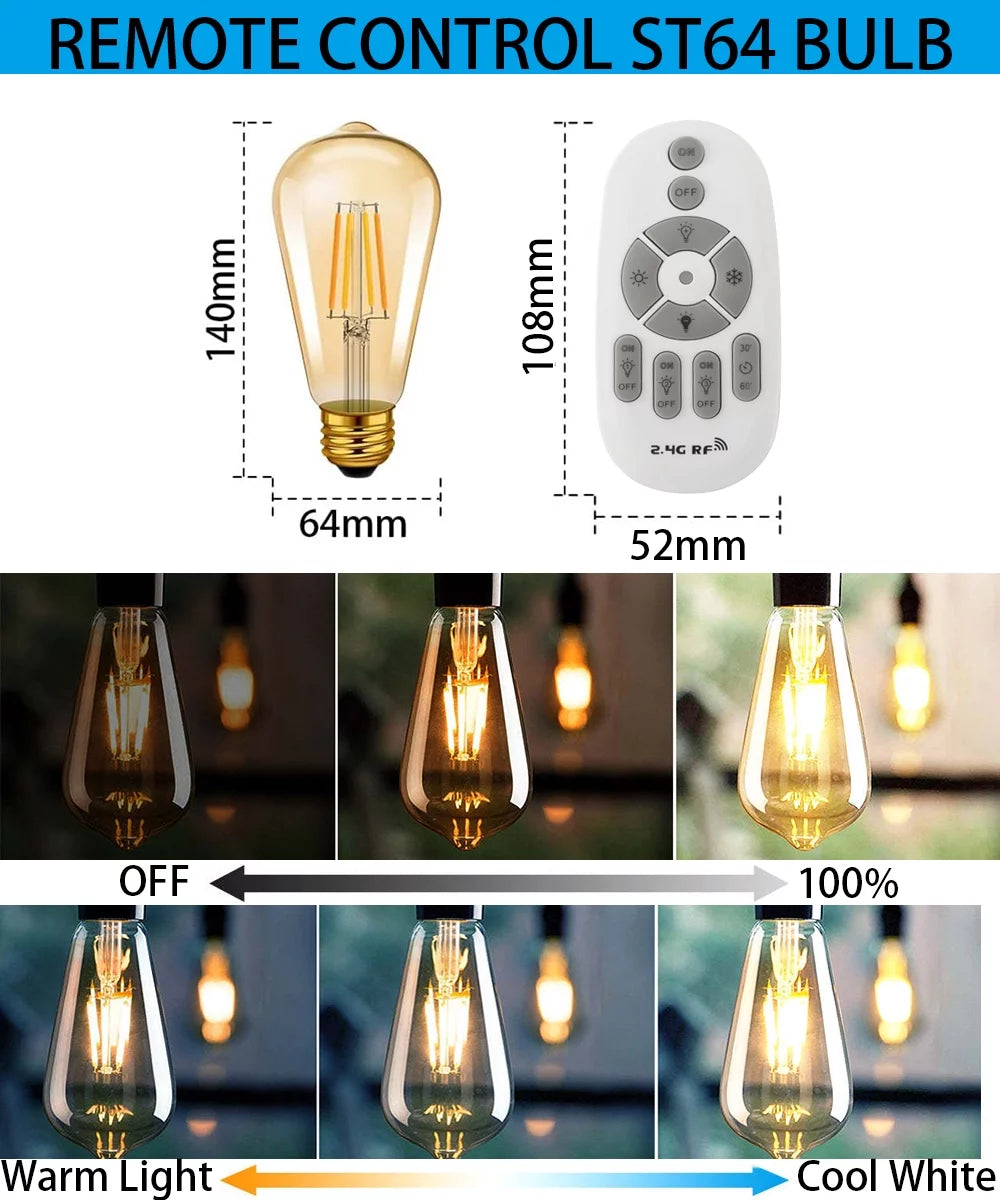Remote Control Plug-in Pendant Hanging Light with 15FT Power Cord Dimmable Color Changing B60478