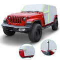 Waterproof Car Cab Cover for Jeep Wrangler 4 Door with 8 Gust Hooks Pack of 2 E299