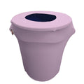 Lilac Stretch Spandex Trash Can Cover, 32 gal. Round G5982
