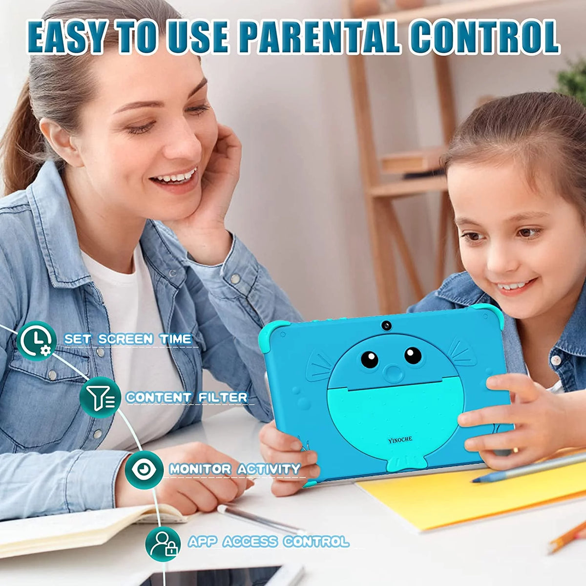 10.1 inch Kids Tablet Android 2GB 32GB Blue M1939