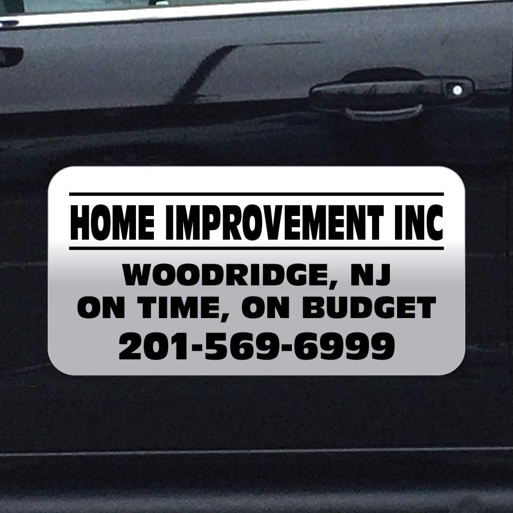 12 X 24 Set of 2 Vehicle Magnets Sign with Custom Lettering K815