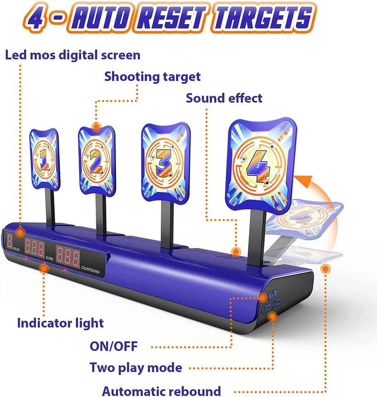 Digital Shooting Target with Foam Dart Toy Gun Q83828