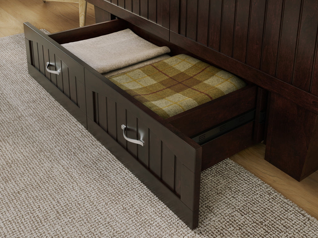 Queen Solid Wood Murphy Bed Chest with Mattress S766656
