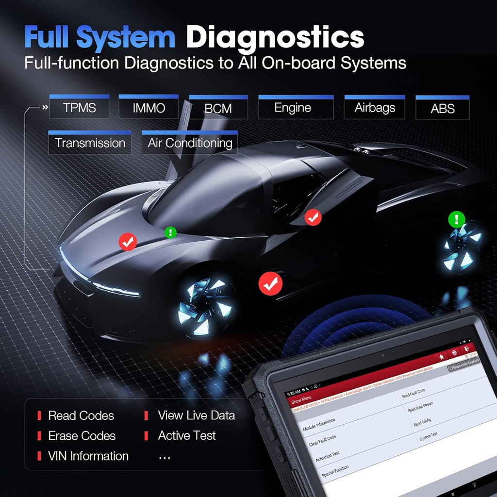 Bidirectional Auto Scanner with J2534 Programming & ECU Coding I912