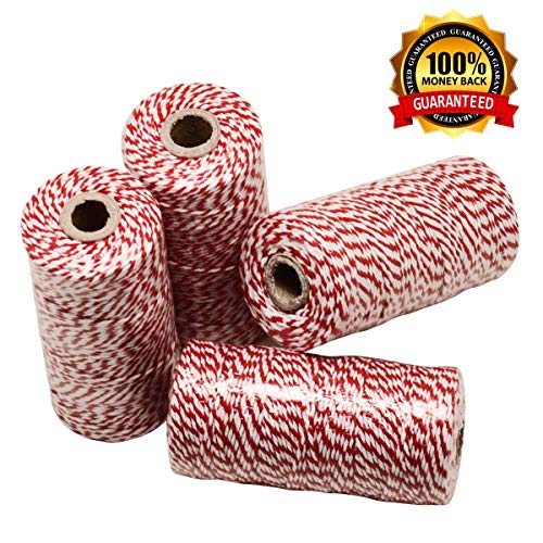 Cotton Bakers Twine Red & White 100M G549